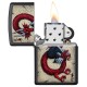 Зажигалка ZIPPO Dragon Ace с покрытием Black Matte, латунь/сталь, чёрная, матовая, 38x13x57 мм