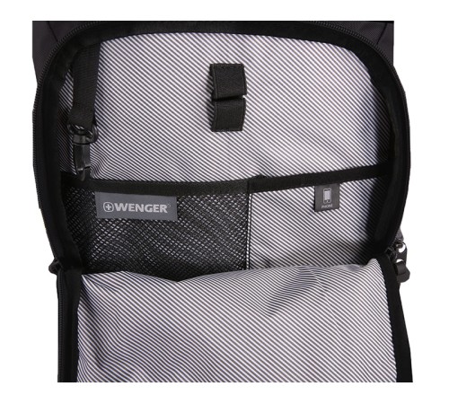 Рюкзак WENGER 15'', чёрный, полиэстер 900D/ М2 добби, 29х15х47 см, 20 л