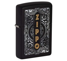 Зажигалка ZIPPO Classic с покрытием Black Matte, латунь/сталь, черная, 38x13x57 мм