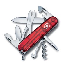 Нож перочинный VICTORINOX Climber, 91 мм, 14 функций, полупрозрачный красный