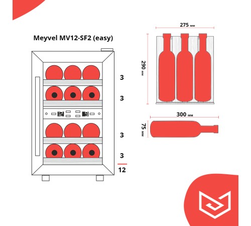 Винный шкаф Meyvel MV12-SF2