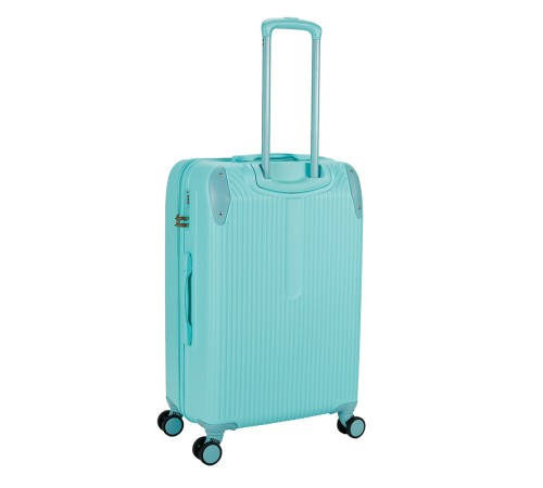 Чемодан TORBER В Отпуск, бирюзовый, ABS-пластик, 48 х 29,5 х 72 см, 80 л, 3,4 кг