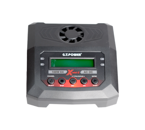 Универсальное зарядное устройство G.T.Power X4MINI 200 W Dual Power 19-26/220В, 10Aх4