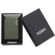 Зажигалка ZIPPO Green Matte, латунь с порошковым покрытием, зеленая, матовая, 38x13x57 мм