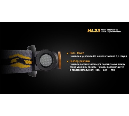 Налобный фонарь Fenix HL23 Cree XP-G2 R5 серый, HL23GR
