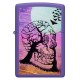 Зажигалка ZIPPO Skull Tree с покрытием Purple Matte, латунь/сталь, черная 38x13x57 мм