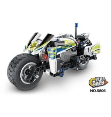 Конструктор Qihui Mechanical Master Полицейский мотоцикл совместим с QH5805, инерц. (193 детали)