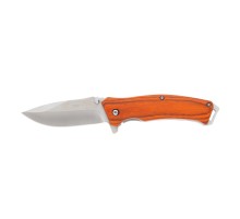 Нож складной Stinger, 110 мм, (серебристый), материал рукояти: дерево/сталь (коричневый)