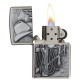 Зажигалка ZIPPO Classic с покрытием Brushed Chrome, латунь/сталь, серебристая, матовая, 38x13x57 мм