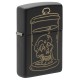 Зажигалка ZIPPO Skull Design с покрытием Black Matte, латунь/сталь, чёрная, матовая, 38x13x57 мм