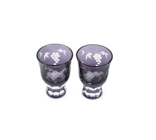 Набор рюмок TAJIMA GLASS Виноград 80мл, фиолетовый, 2 шт