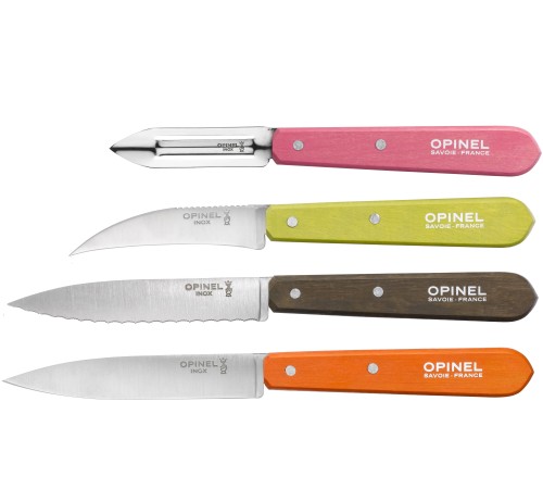 Набор ножей Opinel Less Essentieles, нержавеющая сталь, (4 шт./уп.), 001452