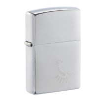 Зажигалка ZIPPO с покрытием Brushed Chrome,латунь/сталь, серебристая, 38x13x57 мм