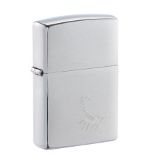 Зажигалка ZIPPO с покрытием Brushed Chrome,латунь/сталь, серебристая, 38x13x57 мм
