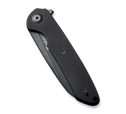 Складной нож SENCUT Kyril 9Cr18MoV Steel Black Stonewashed Handle G10 Black