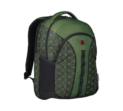 Рюкзак WENGER Sun 16'', зеленый со светоотражающим принтом, полиэстер, 35x27x47 см, 27 л