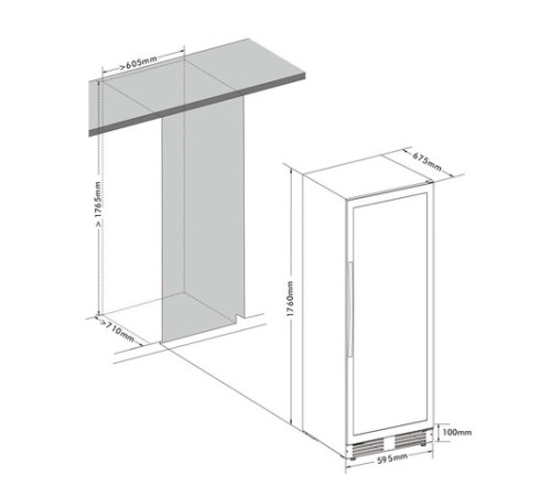 Винный шкаф Cellar Private трёхзонный на 143 бутылки CP154-3T