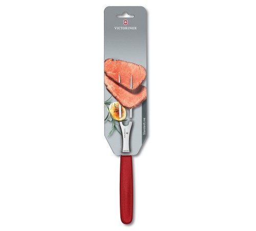 Вилка разделочная VICTORINOX 15 см, красная, в картонном блистере