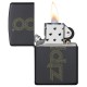 Зажигалка ZIPPO Zippo Design с покрытием Black Matte, латунь/сталь, чёрная, матовая, 38x13x57 мм
