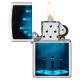 Зажигалка ZIPPO Aliens Design с покрытием Glow In The Dark Green, латунь/сталь, белая, 38x13x57 мм