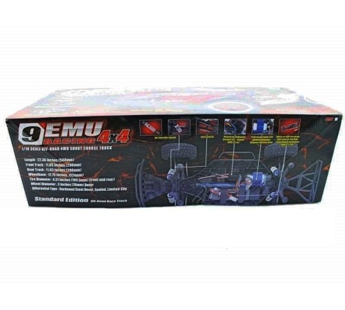 Радиоуправляемый шорт-корс Remo Hobby 9EMU TWINS MOTOR (красный) 4WD 2.4G 1/8 RTR
