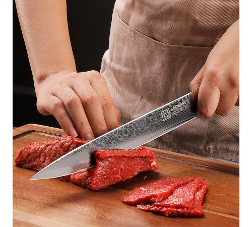 Нож разделочный из дамасской стали Keemake 8 Inch Carving Knife, разноцветный