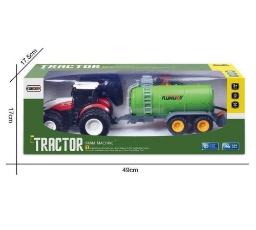 Р/У фермерский трактор Korody с цистерной поливалкой, двойные колеса 1/24 2.4G 6CH RTR