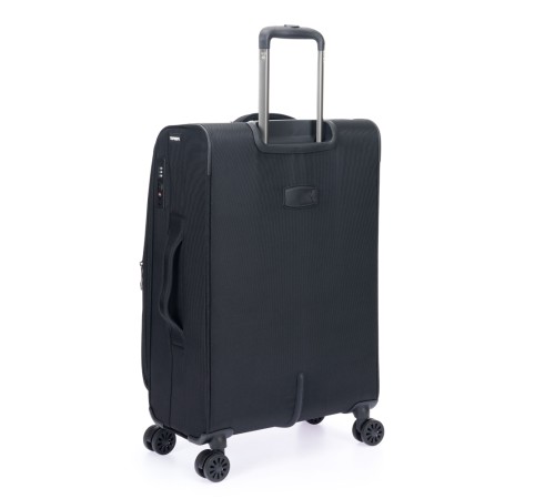 Чемодан TORBER Brosno, чёрный, нейлон 600D, 43,5 х 19 х 68 см, 56 л