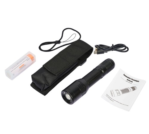 Ручной фонарь SKYWOODS WILD, 1800 люмен, USB-Type C, холодный свет, IP67