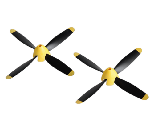 Четырёхлопастной пропеллер в сборе для самолета Volantex RC P51D, 2 комплекта