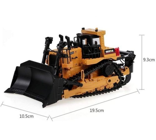 Металлический бульдозер HUI NA TOYS 1/50