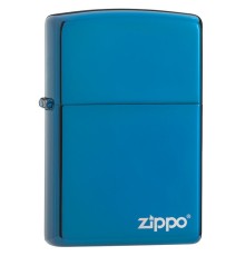 Зажигалка ZIPPO Classic с покрытием Sapphire™, латунь/сталь, синяя, глянцевая, 38x13x57 мм