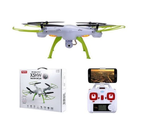 Р/У квадрокоптер Syma X5HW (белый) с FPV трансляцией Wi-Fi, барометр 2.4G RTF