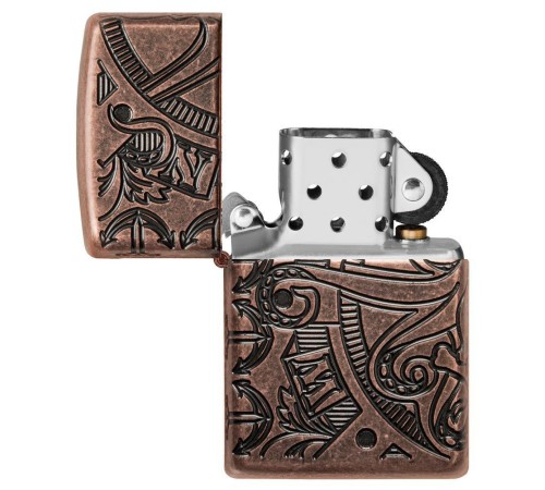 Зажигалка ZIPPO Armor™ с покрытием Antique Copper™, латунь/сталь, медная, матовая, 38x13x57 мм