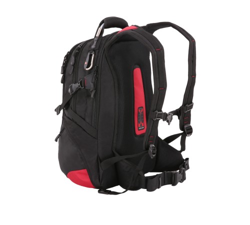 Рюкзак SWISSGEAR, 15”, черный/красный, полиэстер 1200D, 36х17х50 см, 30 л