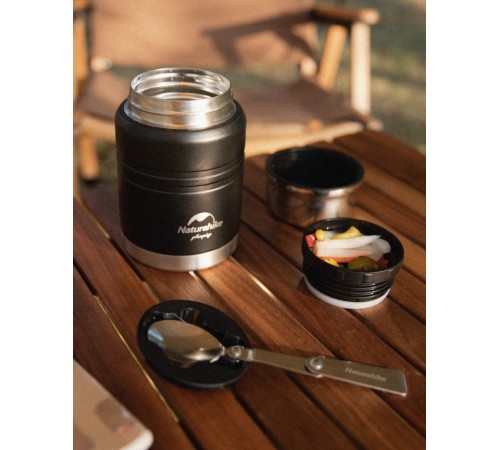 Термос Naturehike NH20SJ041  750мл (для еды) , черный, 6927595767481