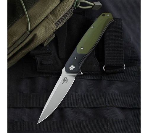Нож Bestech Swordfish сталь D2, рукоять G10 черно-зеленая