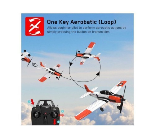 Радиоуправляемый самолет Volantex RC T28 400мм 2.4G 4ch LiPo RTF with Gyro