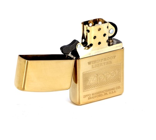 Зажигалка ZIPPO Classic с покрытием High Polish Brass, латунь/сталь, золотистая, 38x13x57 мм