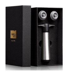 Вакуумный насос для вина Vacu Vin Stainless Steel + 2 пробки (подарочная упаковка)