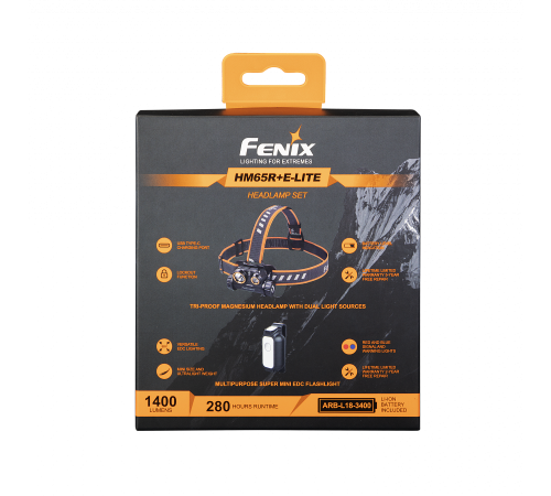 Набор Fenix HM65R LED Headlight+E-LITE, HM65RE-LITE