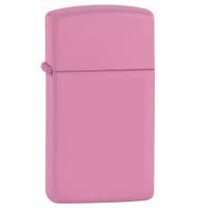 Зажигалка ZIPPO Slim® с покрытием Pink Matte, латунь/сталь, розовая, матовая, 29x10x60 мм