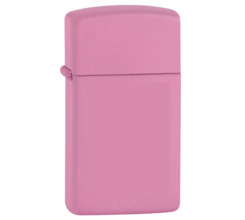 Зажигалка ZIPPO Slim® с покрытием Pink Matte, латунь/сталь, розовая, матовая, 29x10x60 мм