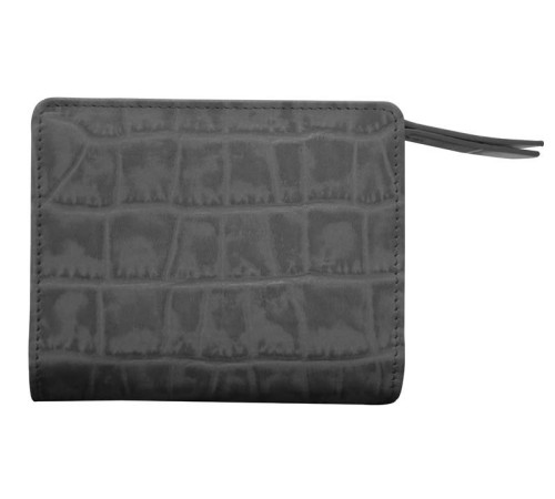 Кошелёк Cross Bebe Coco, кожа наппа фактурная, цвет чёрный/розовый, 11,2 х 9,4 х 2 см