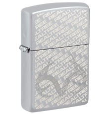 Зажигалка ZIPPO Reatree® с покрытием High Polish Chrome, латунь/сталь, серебристая, 38x13x57 мм