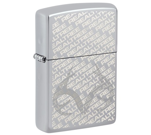 Зажигалка ZIPPO Reatree® с покрытием High Polish Chrome, латунь/сталь, серебристая, 38x13x57 мм