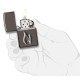 Зажигалка ZIPPO Armor™ с покрытием Black Ice®, латунь/сталь, чёрная, глянцевая, 38x13x57 мм