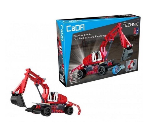 Конструктор CaDA Technic экскаватор совместим с C52011W, инерционный (235 деталей)