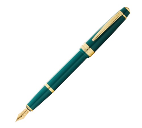 Перьевая ручка Cross Bailey Light Polished Green Resin and Gold Tone, перо F