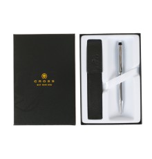 Подарочный набор Cross: шариковая ручка Cross Century II Lustrous Chrome с чехлом для ручки